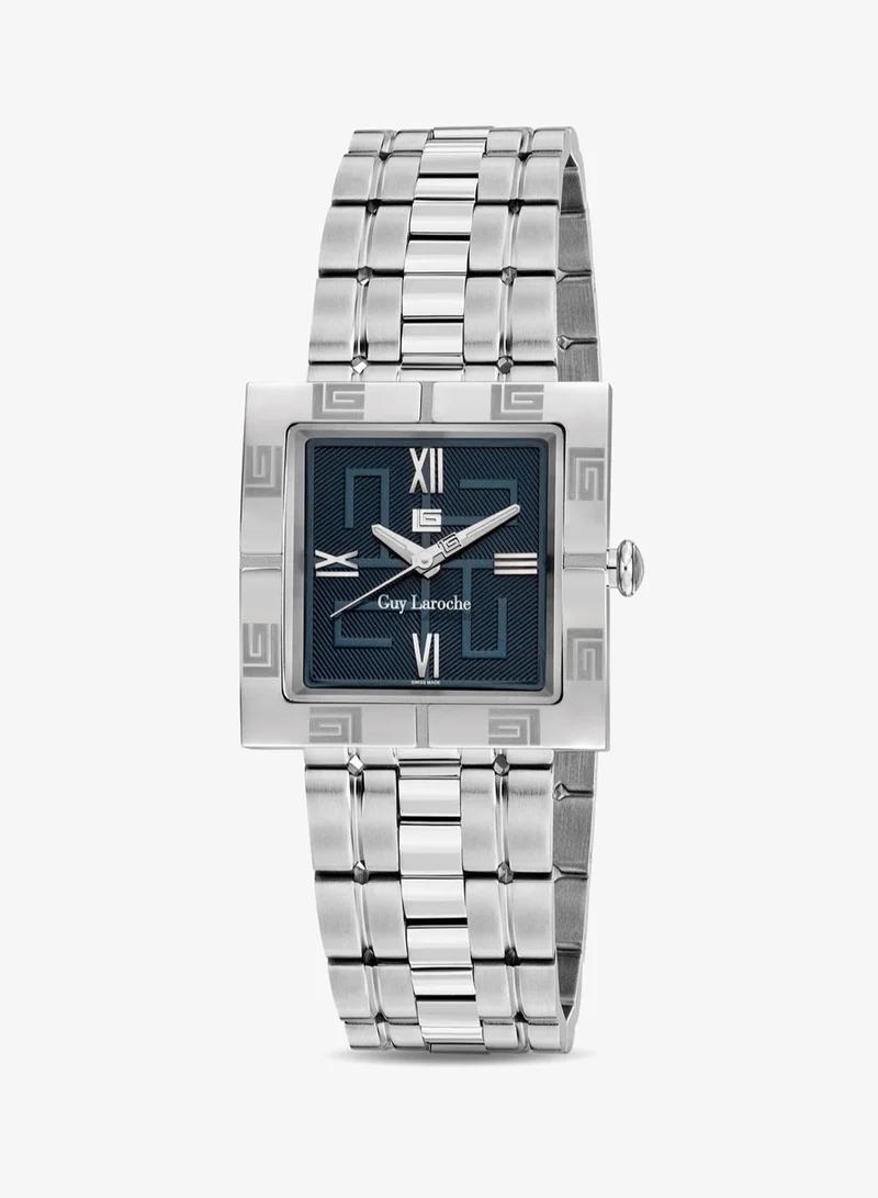 غاي لاروش Camille Blue Dial & Stainless Steel Bracelet Swiss Made Watch for Men 31mm