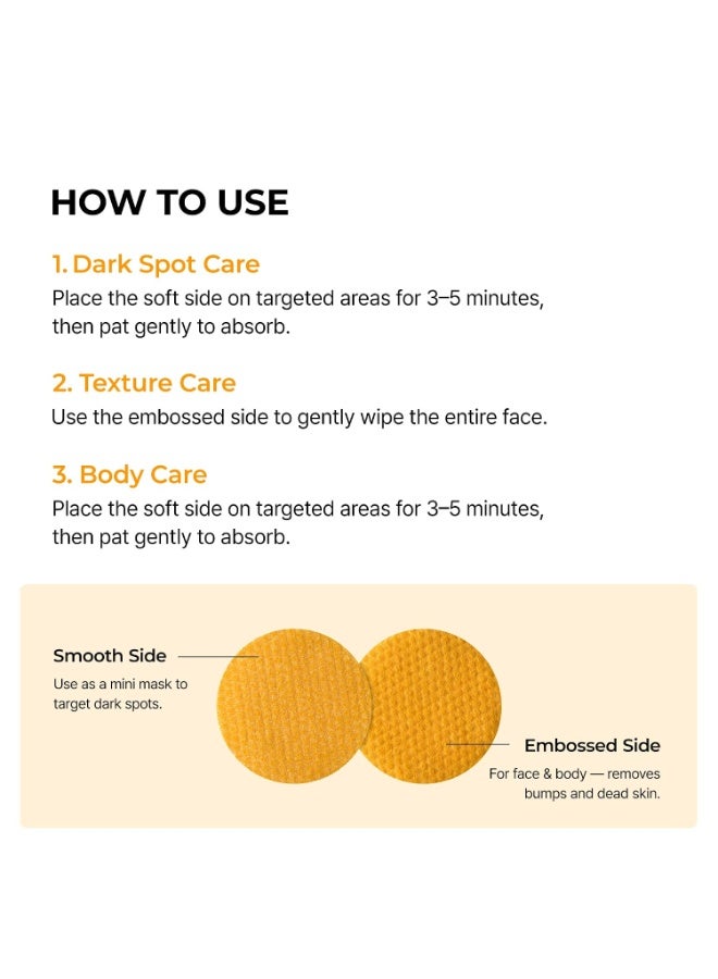 Dr.Melaxin TX Kojic Acid Turmeric Toner Pads, With Hyaluronic Acid, Brightening Toner Pads for Dark Spot & Uneven Tone Care, Gentle Keratin Care for Radiant Glowing Skin, Korean Skincare, 70 Pads - Image 5