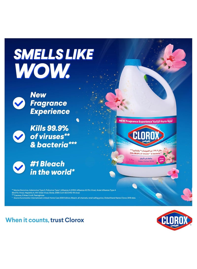 Clorox Liquid Bleach Floral Scent 3.78Litre - Image 2