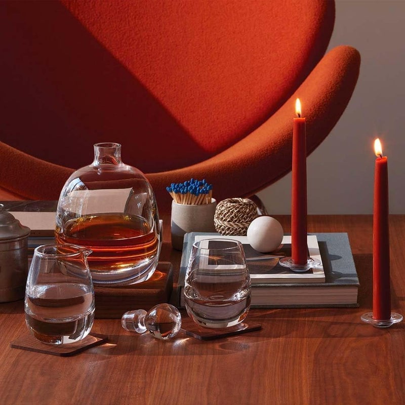 LSA Whisky Islay Tumbler Set OF 2 (250ml) with Walnut Wood Coasters, Made in Poland - Image 5