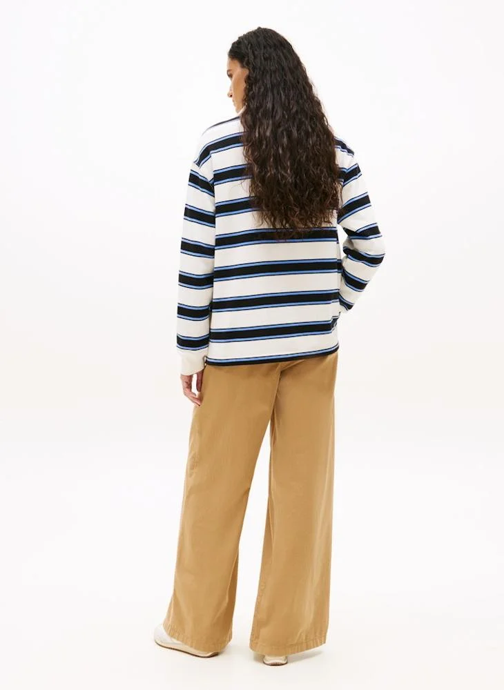 TOMMY JEANS Striped Polo Sweatshirt