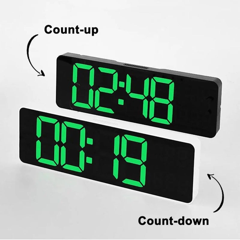 Foliam Digital Clock Digital Wall Clock for Living Room Decor Desk Alarm Clock for Bedroom Large Wall Clock with Remote Control Automatic Brightness Dimmer LED Clock with Date Temperature Week - Image 5