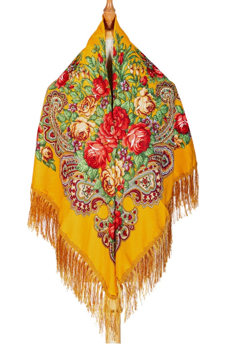 دىدانيالا شال جولييا نسائي قطن بشراريب على الطراز الشرقي الأوروبي - Image 1