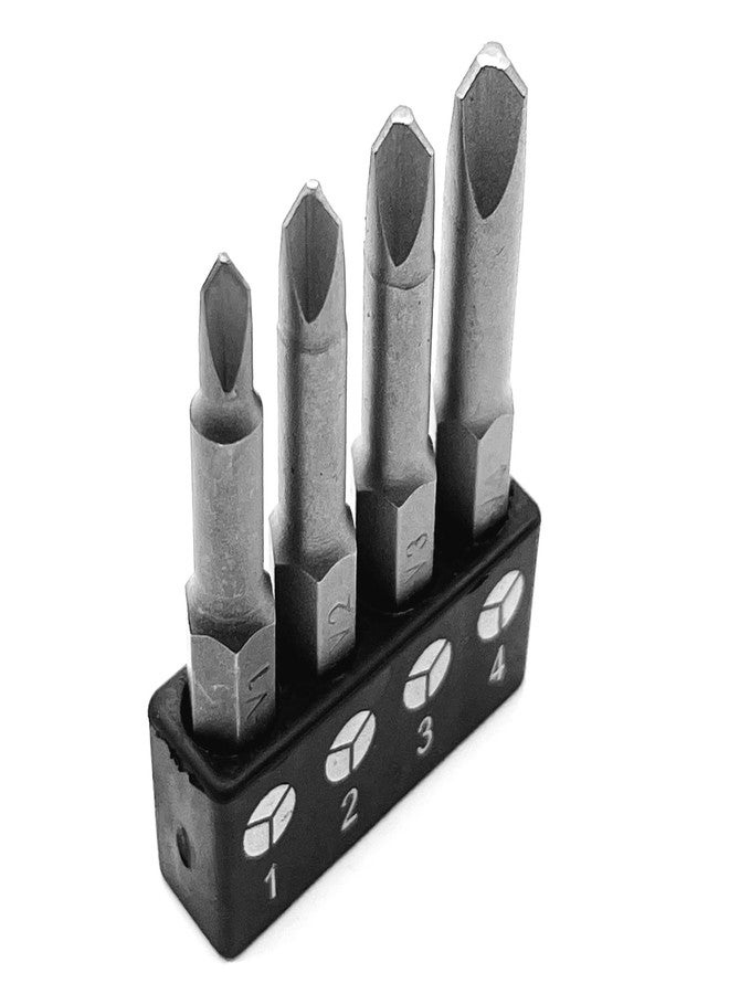 OHIY 4 pcs Y-Type Tri-Wing Drive Screwdriver Insert Bit Set, Durable CR-V Steel, 1#2#3#4 Sizes, 2" Long Shank with Standard 1/4" Hex Drive - Image 1