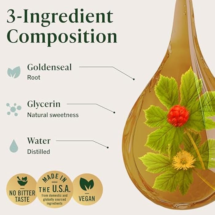 HERBAMAMA Goldenseal Root Tincture - Vegan Immune & Respiratory Support with Goldenseal Herb Extract Drops - Non-GMO, Alcohol & Sugar-Free Liquid Immunity Supplement, 42-Day Supply - Image 4