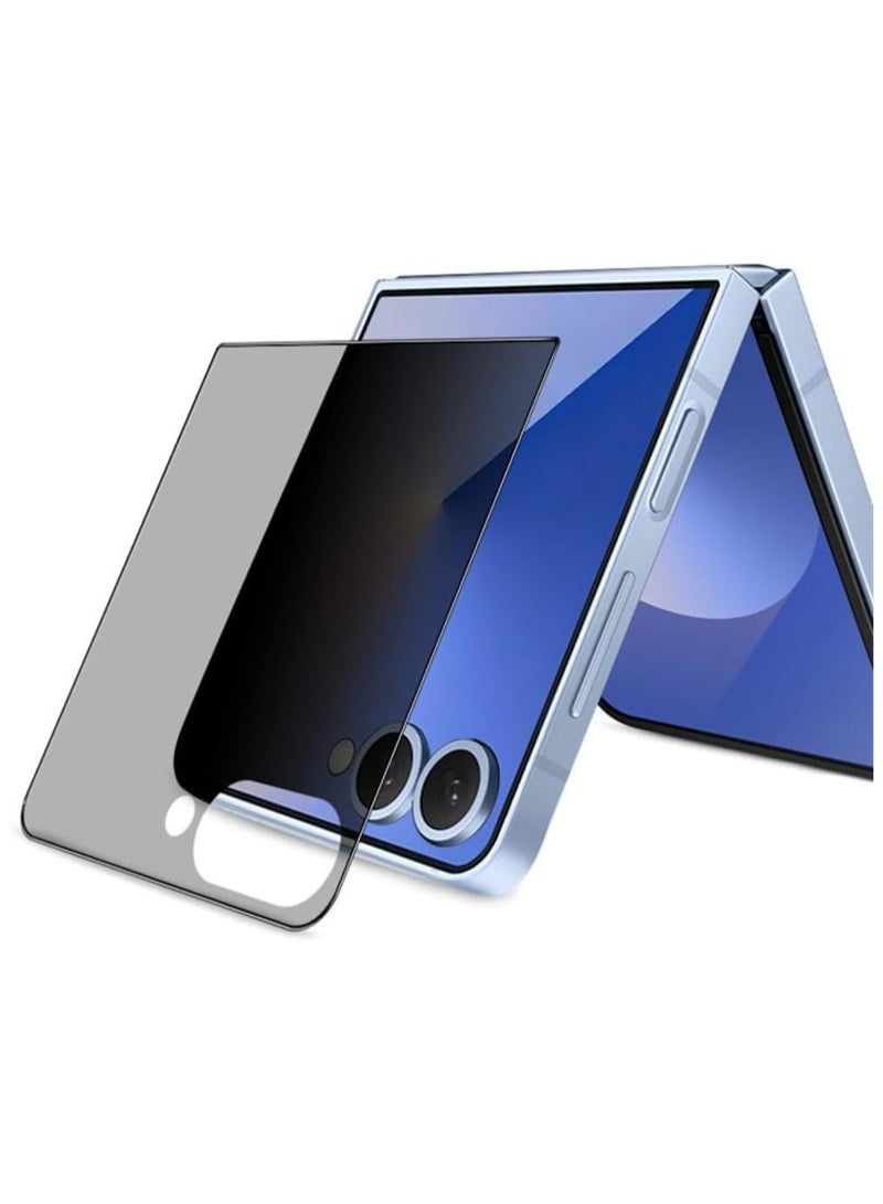 Denx [1 pcs] External  Privacy Screen Protector Compatible with Samsung Galaxy Z Flip 7 5G Privacy Hydrogel Screen Protector Full Coverage Anti-Fingerprints Anti-Scratch Bubble Free. - Image 1