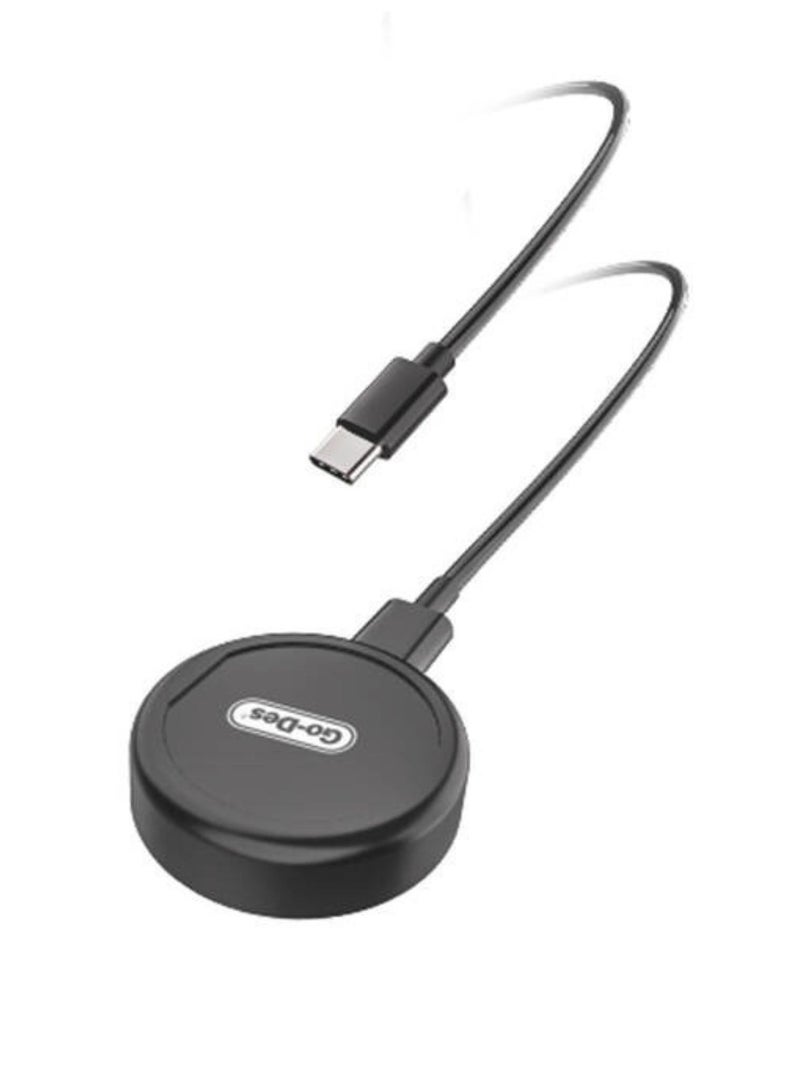 GO-DES GD-UC615 Magnetic Wireless Charger for Galaxy Watch – Fast & Secure Smartwatch Charging Dock – Compact and Portable Design – Black - Image 1