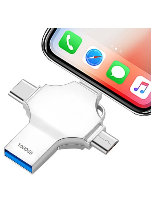 1Tb Pen Drive For Iphone 4 In 1 Otg Memory Stick Usb 3.0 Type-C Micro Usb External Storage For Ipad Android Phones Pc