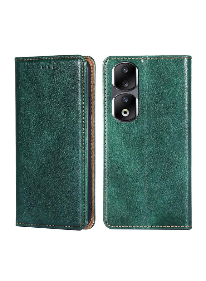 S-TOP Case For Honor 90 Pro 5G Gloss Oil Solid Color Magnetic Leather Phone Case - Image 1