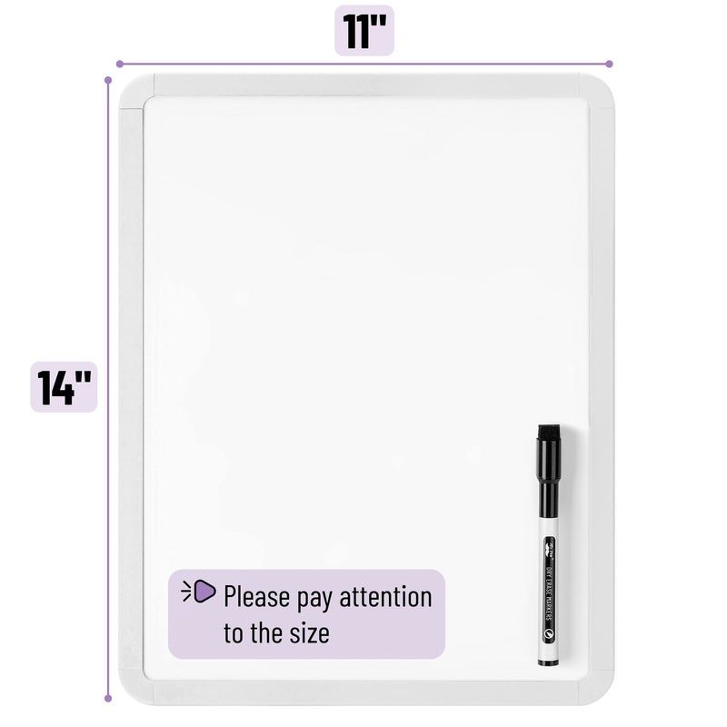 Mr. Pen- Dry Erase Board, 14â€ x 11â€ with a Black Dry Erase Marker, Small Mini White Board for Students, White Frame, Includes Double Sided Tapes - Image 3