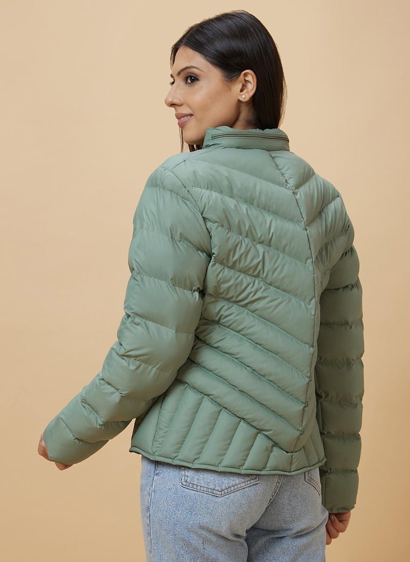 Globus Women Stand Collar Reversible Puffer Jacket - Image 5