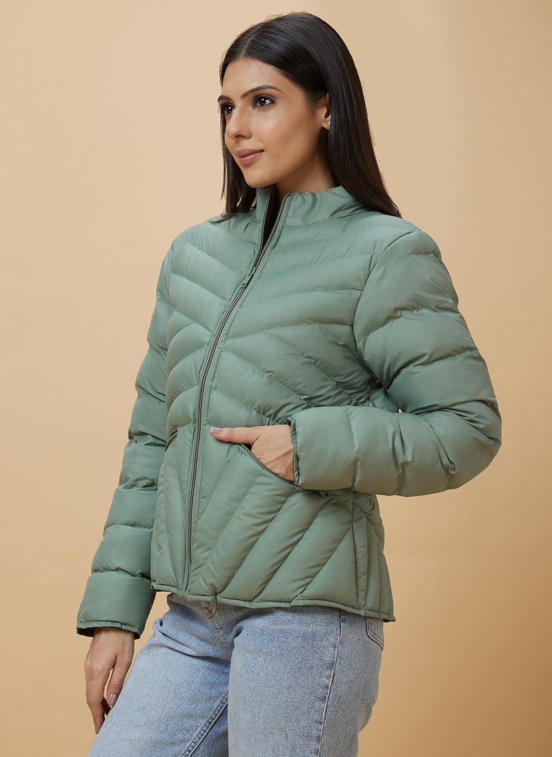 Globus Women Stand Collar Reversible Puffer Jacket - Image 4
