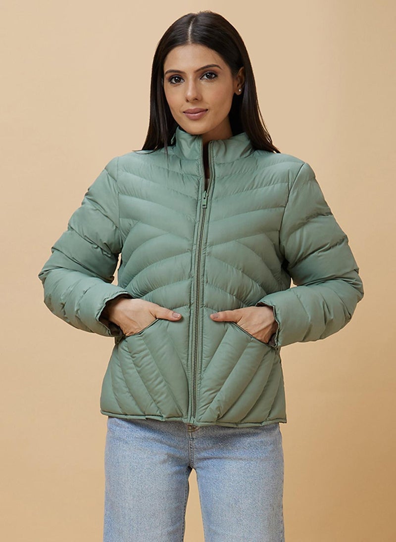 Globus Women Stand Collar Reversible Puffer Jacket - Image 3