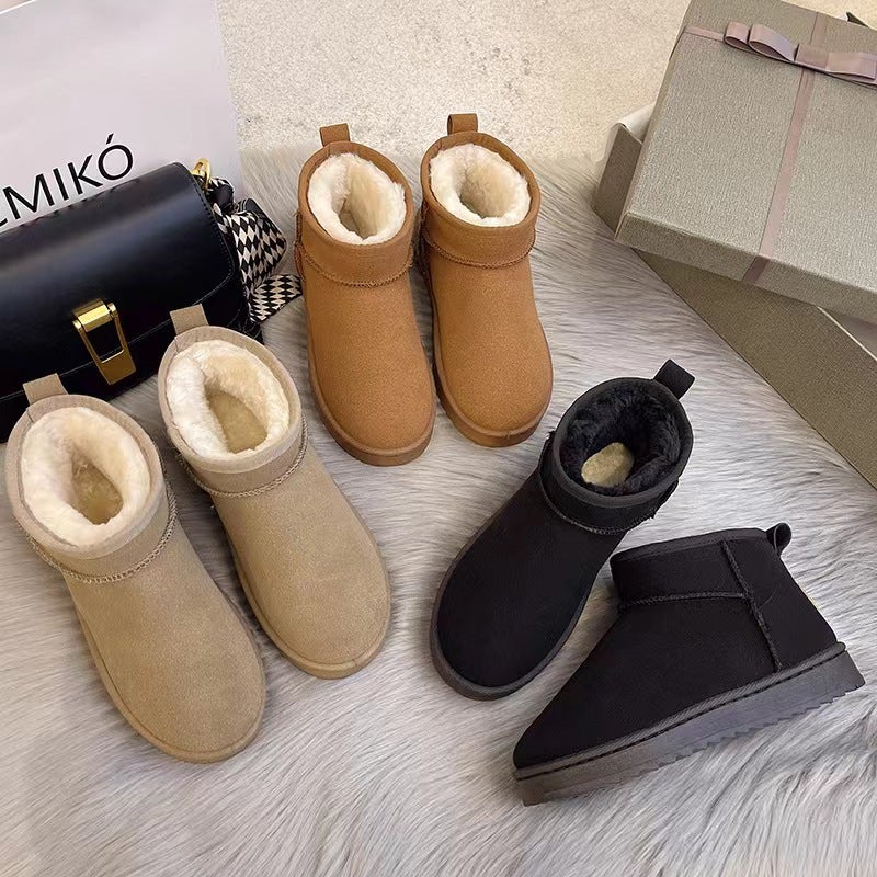 Snow Shoes Plus Size Winter New Short Northeast Cotton Shoes Men Fleece-Lined Thick Warm Snow Boots Women - Image 4