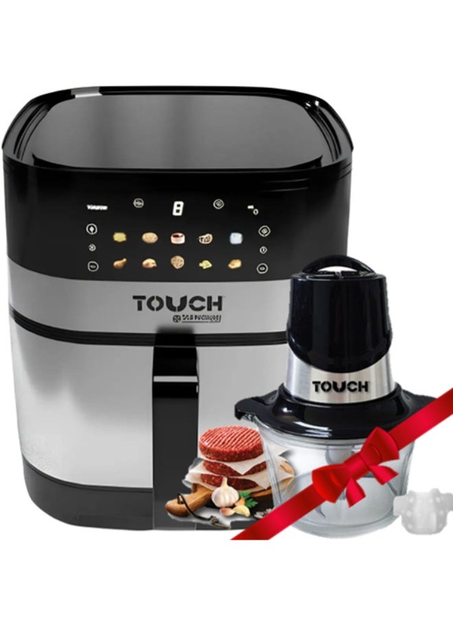 تاتش الزنوكي قلاية بدون زيت 8 لتر 2400 وات + كبة زجاج 1 لتر 700 وات هديه - Image 1