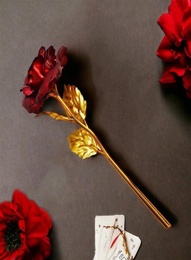 ascension Plastic Red Rose for Valentine Day Gift Artificial Flower Valentine Gifts for Girlfriend Boyfriend Husband Wife Valentine Week Rose Day Gifts Rose Flower for Loved Once - Image 1