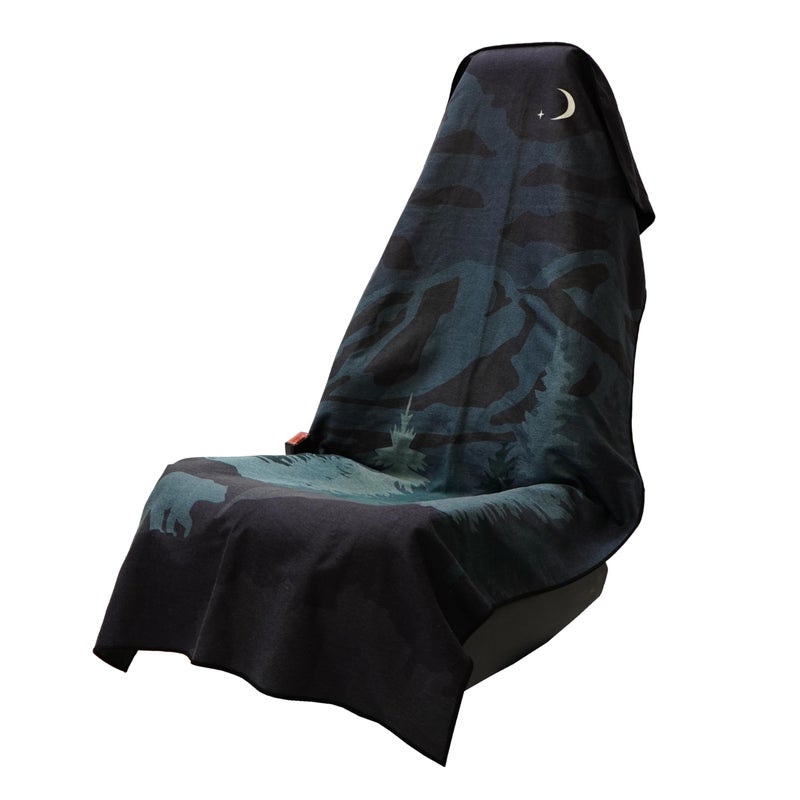 Sprints Athletic Running Towel, Full-Sized, Car Seat Cover - Performance Microfiber (Nightfall Grizzly) - Image 1