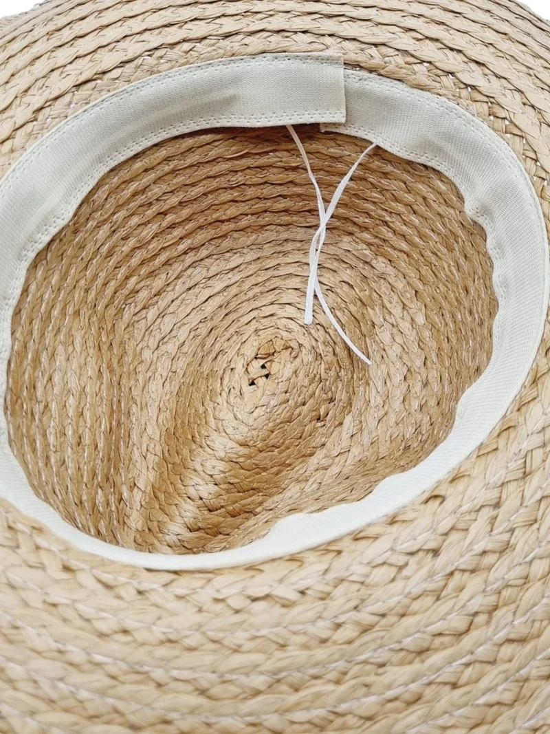 Tezzgelsin Summer Colorful Jute Rope Detailed Straw Fedora Hat