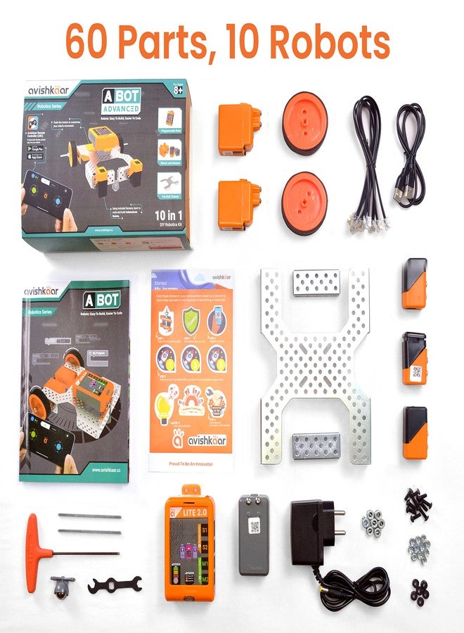 Avishkaar ABot Advanced,10 in1 DIY STEM Metal Robotics Kit, Multicolour, 60+ Parts, Learn Robotics. Coding & Mechanical Design, for Kids Aged 8-12, Educational DIY Kit, Made in India - Image 3