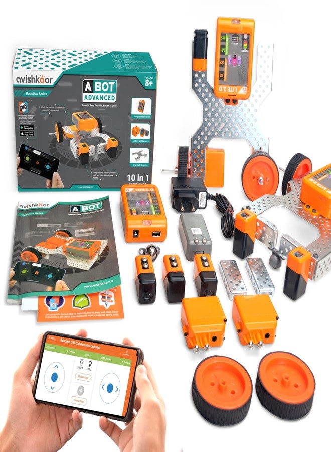 Avishkaar ABot Advanced,10 in1 DIY STEM Metal Robotics Kit, Multicolour, 60+ Parts, Learn Robotics. Coding & Mechanical Design, for Kids Aged 8-12, Educational DIY Kit, Made in India - Image 1