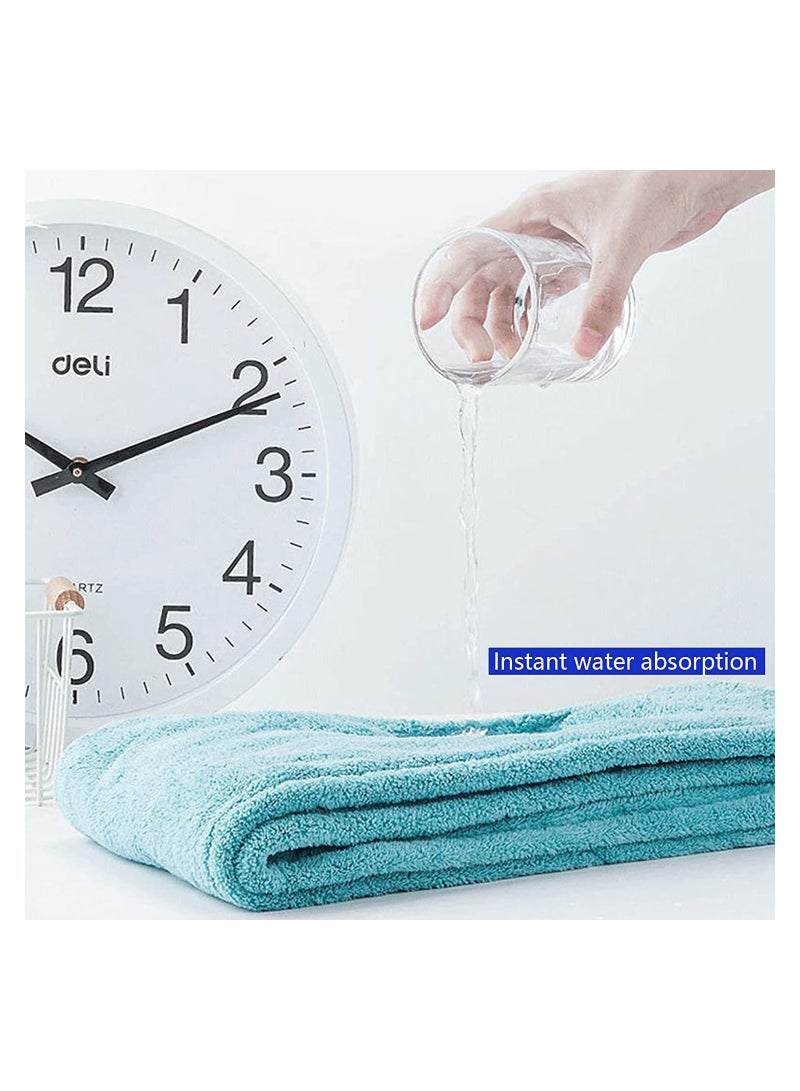 SYOSI 5 Pack Microfiber Hair Drying Towel Super Absorbent Instant Hair Dry Wrap with Button Anti Frizz Soft Bath Shower Cap Head Towel for Girls Women Ladies Kids Long Thick Hair Drying Quickly - Image 3