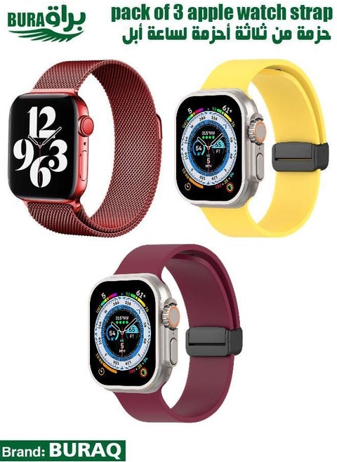 Apple Watch Band Strap For Apple Watch Ultra 2/Ultra 49mm, Series 10 46mm, 9/8/7 45mm, SE2/SE/6/5/4 44mm, 3/2/1 42mm