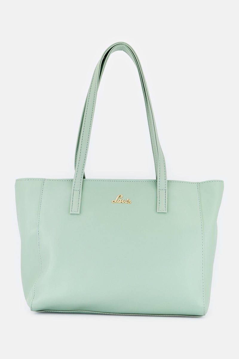 Lavie حقيبة توت نسائية بشعار العلامة التجارية بيتولا، أخضر مريمي - Image 1