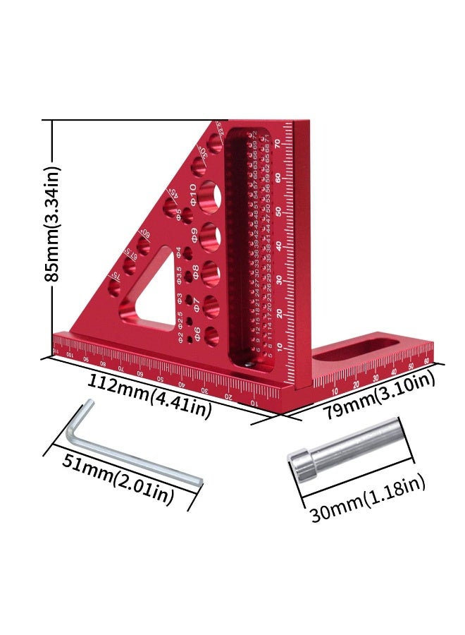 Ru syanl High Precision 3D Carpenter Ruler – Multi-Angle Measuring Square with Pin for Woodworking, Construction, DIY, Crafts (Metric) - Image 5