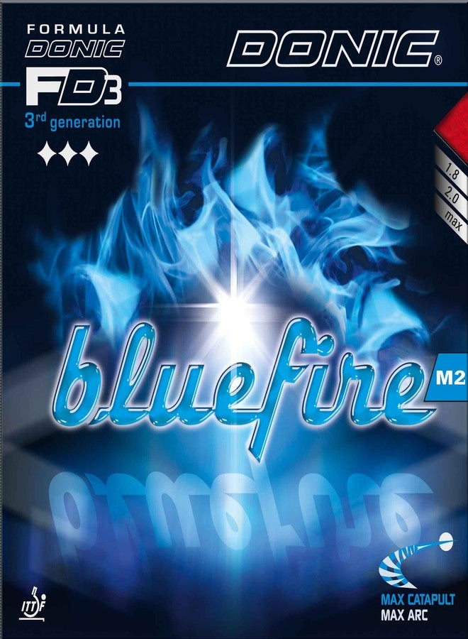 DONIC Blue Fire M2 Table Tennis Rubber, Colour - Black - Image 1