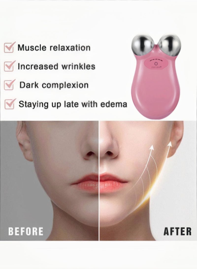 إسكدنيا آلة شد الوجه بتقنية مايكروكرنت وردي - Image 2