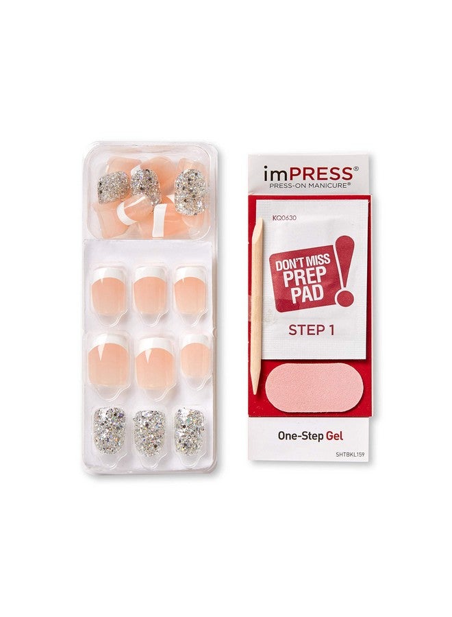 Impress Press Presson Manicure Nail Kit Purefit Technology Short Presson Nails Time Slip' Includes Prep Pad Mini Nail File Cuticle Stick And 30 Fake Nails - Image 4
