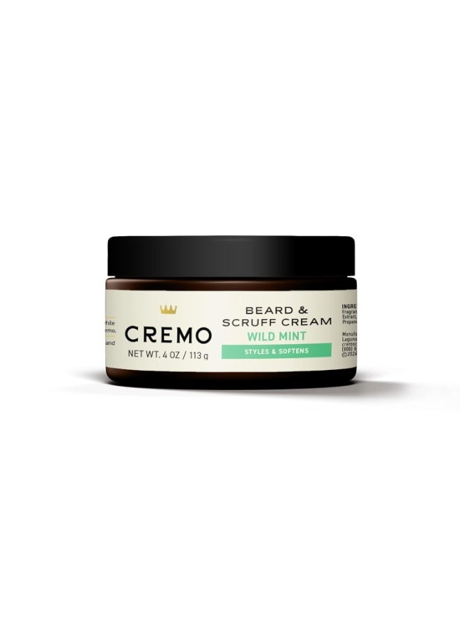 Cremo Beard & Scruff Cream, Wild Mint, 4 Ounce (Pack of 1) - Soothe Beard Itch, Condition and Offer Light-Hold Styling for Stubble and Scruff (Product Packaging May Vary) - Image 2