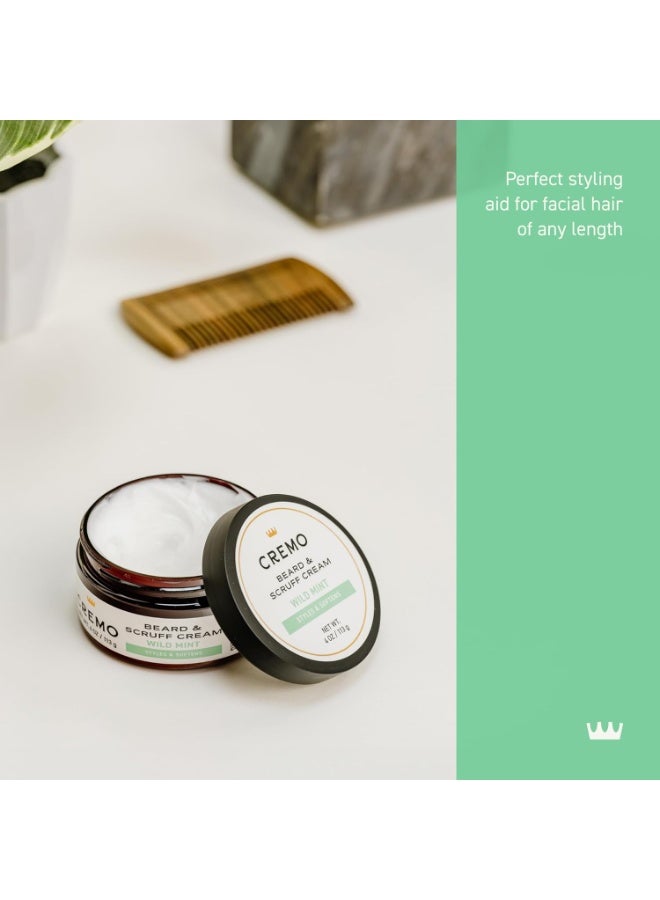 Cremo Beard & Scruff Cream, Wild Mint, 4 Ounce (Pack of 1) - Soothe Beard Itch, Condition and Offer Light-Hold Styling for Stubble and Scruff (Product Packaging May Vary) - Image 3