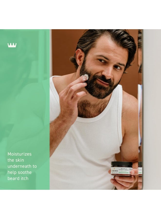 Cremo Beard & Scruff Cream, Wild Mint, 4 Ounce (Pack of 1) - Soothe Beard Itch, Condition and Offer Light-Hold Styling for Stubble and Scruff (Product Packaging May Vary) - Image 4
