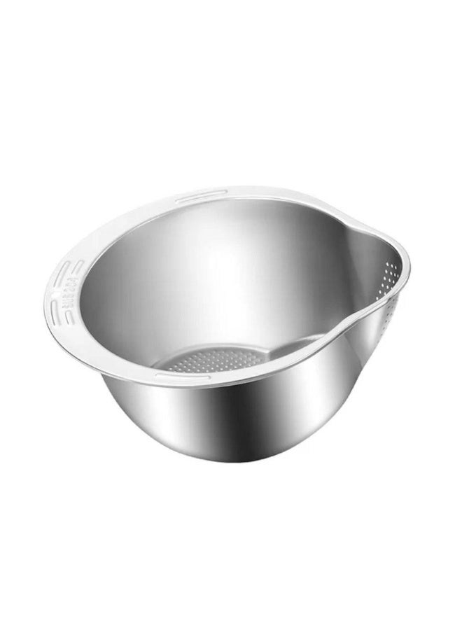 NAMA Stainless Steel Rice Washing Colander - Durable and Multi-Function, Silver - Image 5