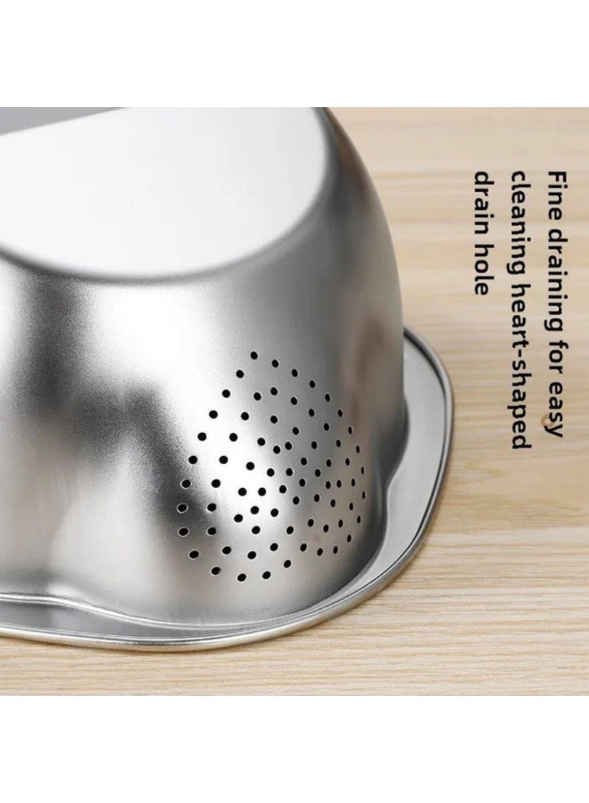NAMA Stainless Steel Rice Washing Colander - Durable and Multi-Function, Silver - Image 2