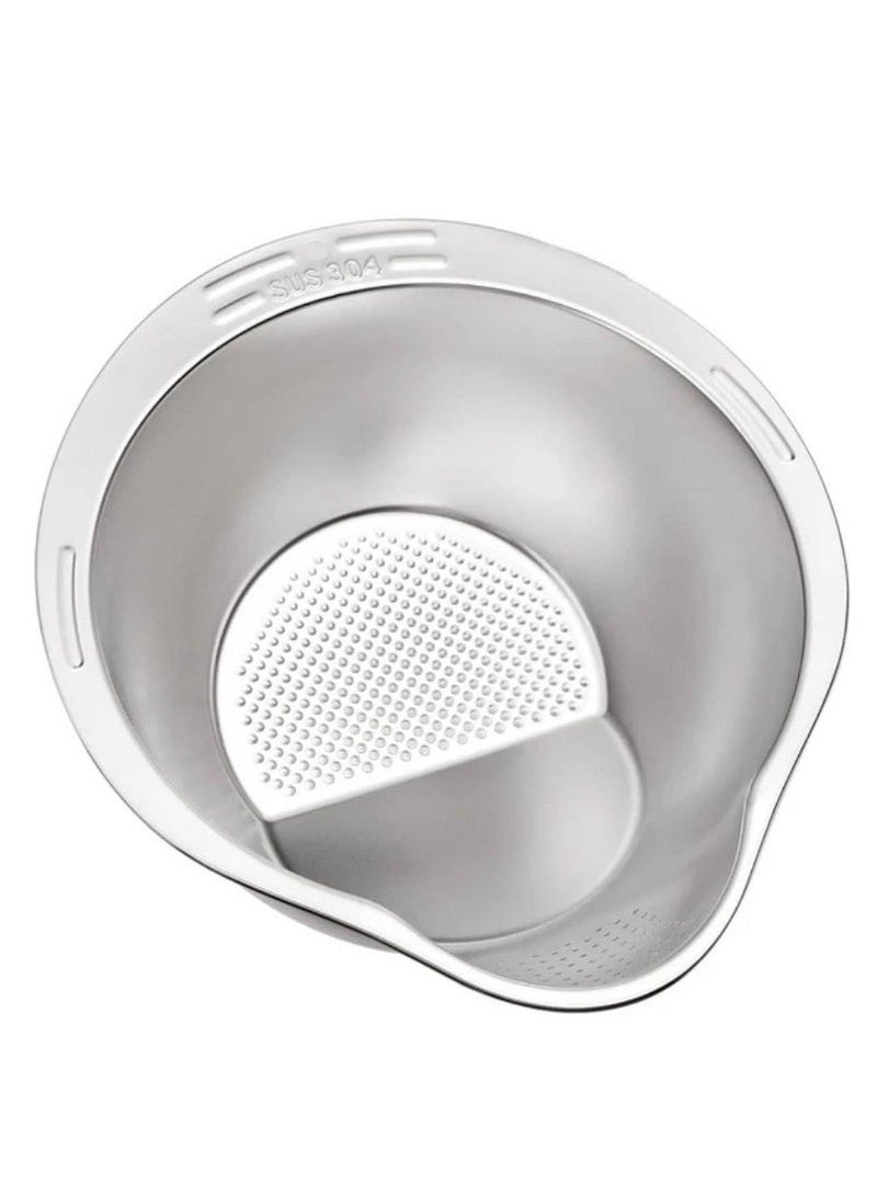 NAMA Stainless Steel Rice Washing Colander - Durable and Multi-Function, Silver - Image 3