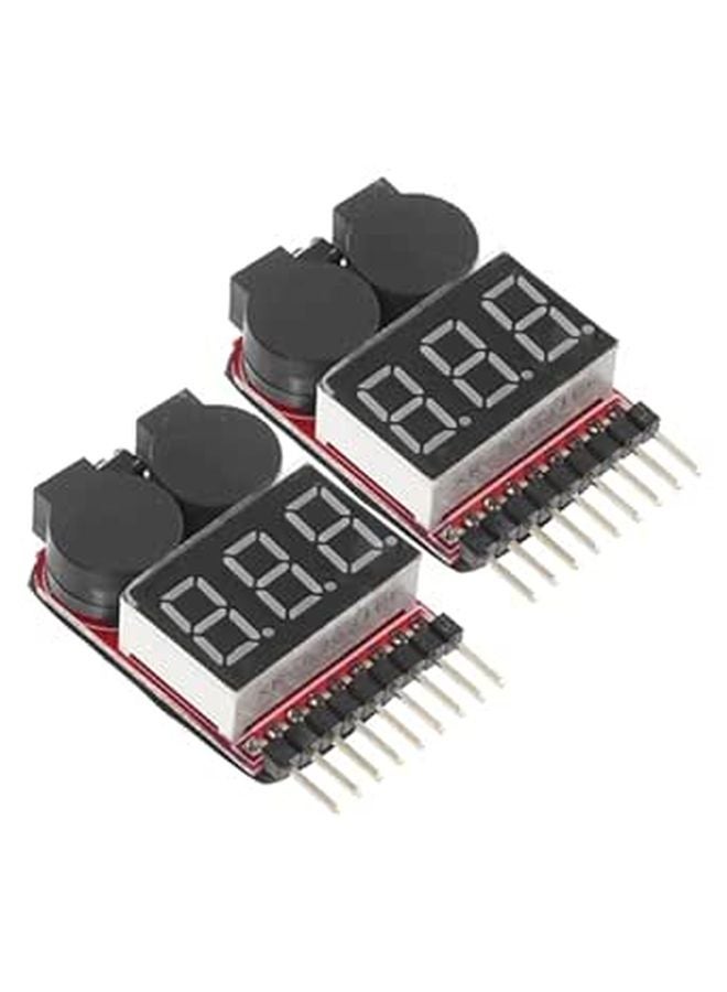 2Pcs Low Voltage Alarm Tester with LED Indicator for Lipo Battery Monitor - Image 1