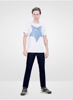 Web Denim Web Denim Dark Blue Mid Waist Regular Fit Straight Jeans Fashionable Relaxed Fit Denim Pant For Men  - Image 1