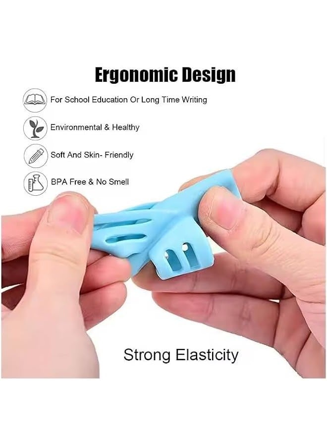 Ergonomic Pencil Grips for Kids Handwriting Improvement, Correcting Posture. Ideal for Homeschooling, Preschoolers and Special Education (Set of 3)  - Image 4