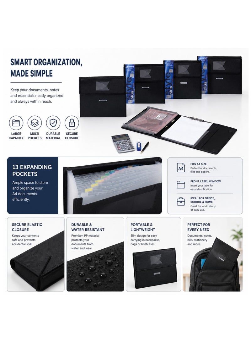 Foldermate A4 Size Premium Executive Portfolio Folder with Writing Pad - Image 3
