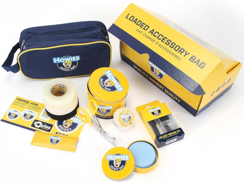 Howies Hockey Loaded Accessory Bag – Includes Stick, Grip, and Shin Pad Tape, Helmet Repair Kit, Fine Skate Stone and More! Ultimate Travel Bag and Gift for Hockey Players & Fans. - Image 2