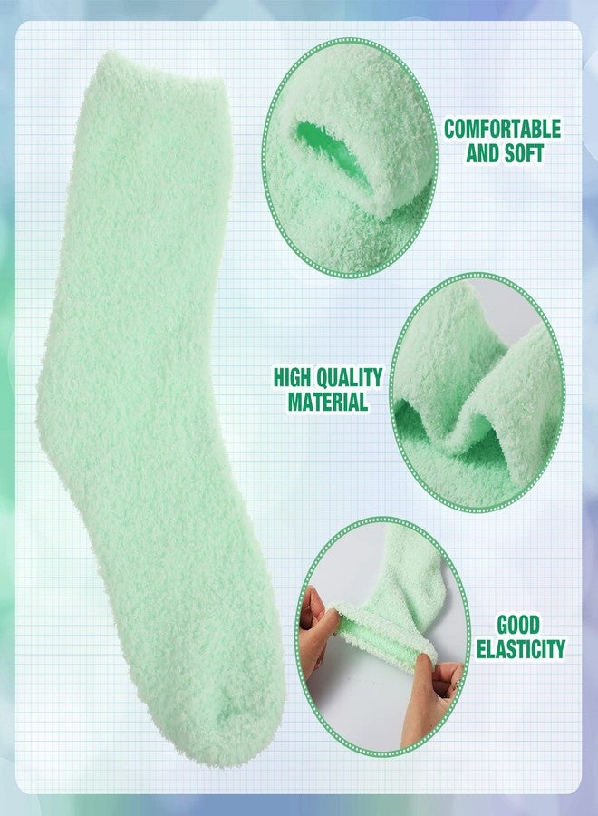 JaGely 14 Pairs Fuzzy Socks Bulk for Women Fluffy Cozy Slipper Warm Socks Nurse Gifts Plush Sleeping Gifts for Men Women Hospital Workers, Multicolor - Image 3