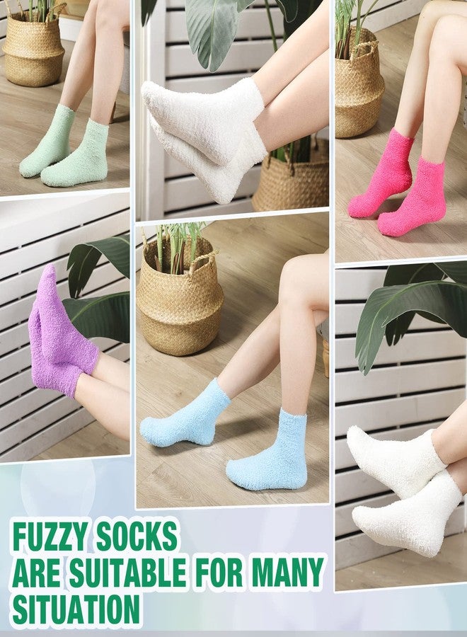 JaGely 14 Pairs Fuzzy Socks Bulk for Women Fluffy Cozy Slipper Warm Socks Nurse Gifts Plush Sleeping Gifts for Men Women Hospital Workers, Multicolor - Image 5