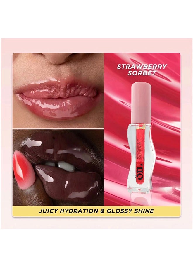 سكر سام زيت الشفاه الذهبي اللامع - زيت الشفاه المنقوع بالعسل ، يمنع جفاف الشفاه وتشققها ، تركيبة طبيعية #05 - Image 3