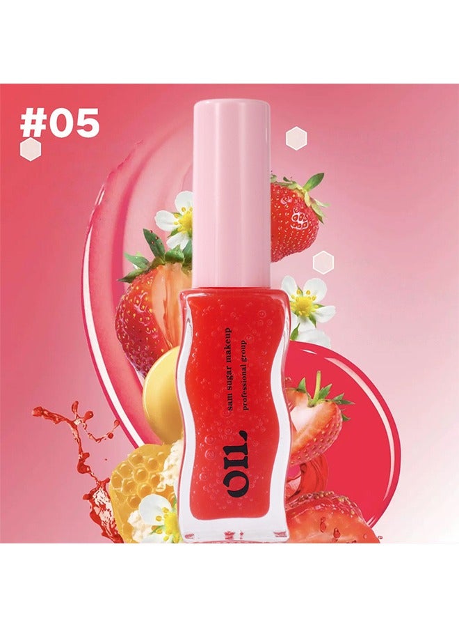 سكر سام زيت الشفاه الذهبي اللامع - زيت الشفاه المنقوع بالعسل ، يمنع جفاف الشفاه وتشققها ، تركيبة طبيعية #05 - Image 2