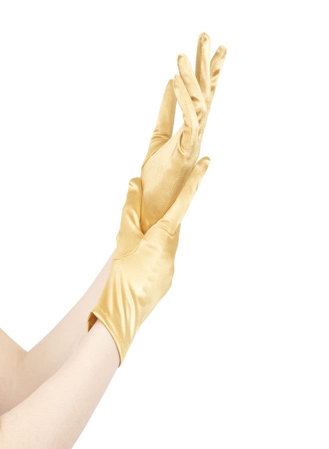 جيسن قفازات ساتان نسائية من جيسن، مقاس 9 بوصات، لون ذهبي، مناسبة لحفلات الزفاف والمناسبات الرسمية. - Image 5