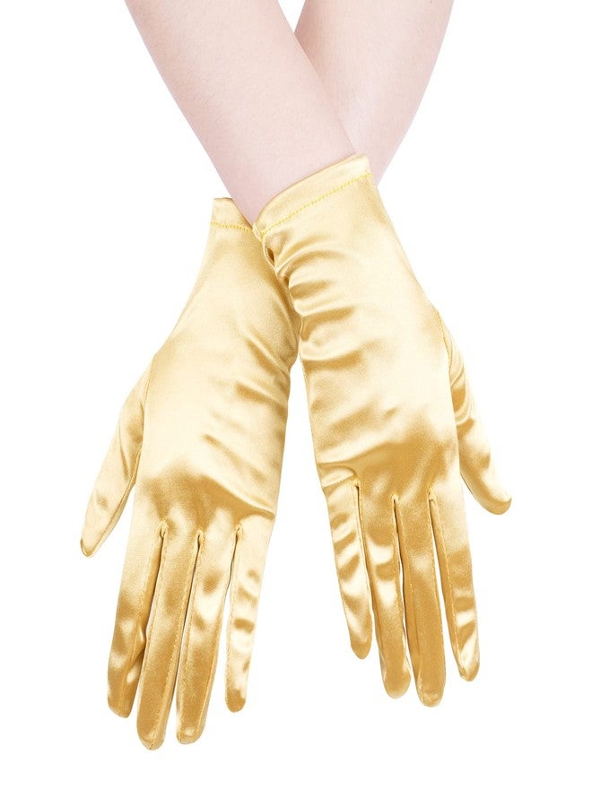 جيسن قفازات ساتان نسائية من جيسن، مقاس 9 بوصات، لون ذهبي، مناسبة لحفلات الزفاف والمناسبات الرسمية. - Image 4