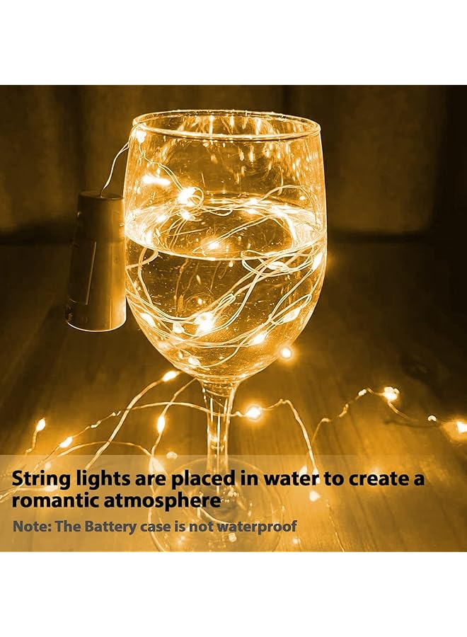 erorex Bottle Lights 2M 20 Led Cork Lights For Bottles Fairy Lights Battery Operated Led Bottle Light For Parties Diy Table Centrepieces Indoor Outdoor Decoration For Table Room Patio 10 Pack - Image 2