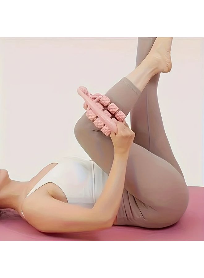 Modern Pink Leg Massager Roller For Muscle Relief Fitness Relaxation - Image 4